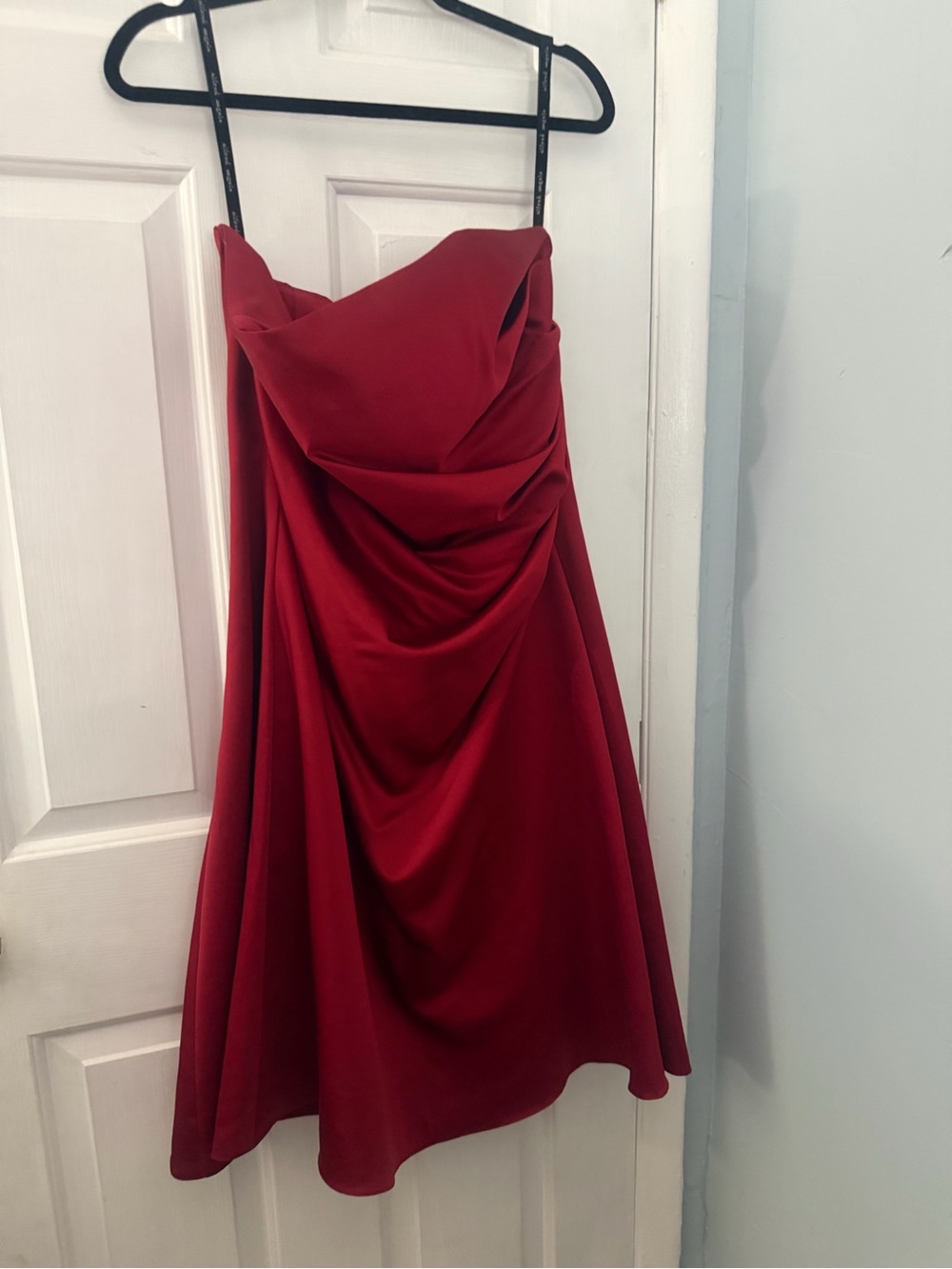 Vintage 2007 Alfred Angelo Strapless Claret Formal Dress Size 18 Y2K